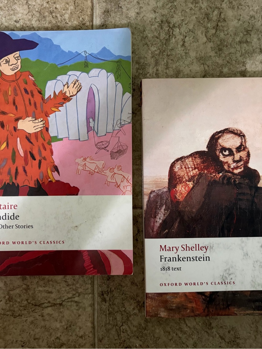 Set of x2 Oxford World’s Classics: “Candide + Other Stories” & “Frankenstein”